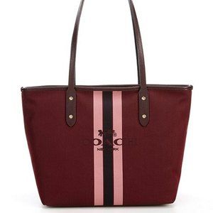 NWT Coach Horse & Carriage Jacquard City Zip Tote